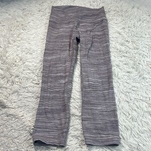 Lululemon Align Crop *21" Mini Space Dye Herringbone Jacquard Heathered Black